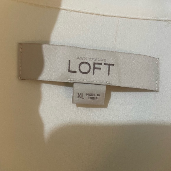 LOFT double pocket button down blouse size XL - Picture 2 of 2